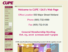 Tablet Screenshot of 1263.cupe.ca