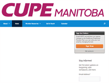 Tablet Screenshot of cupe.mb.ca