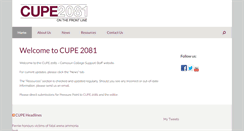Desktop Screenshot of 2081.cupe.ca