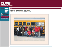 Tablet Screenshot of northbay.cupe.ca