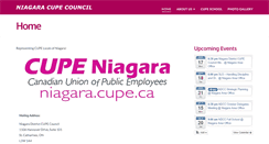 Desktop Screenshot of niagara.cupe.ca