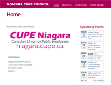Tablet Screenshot of niagara.cupe.ca