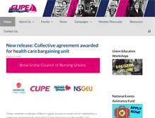 Tablet Screenshot of novascotia.cupe.ca