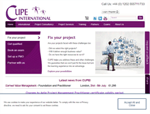 Tablet Screenshot of cupe.co.uk