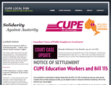 Tablet Screenshot of 5100.cupe.ca